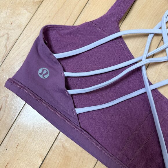 lululemon athletica free to be wild size 8 Purple Sports Bra - Picture 3 of 6